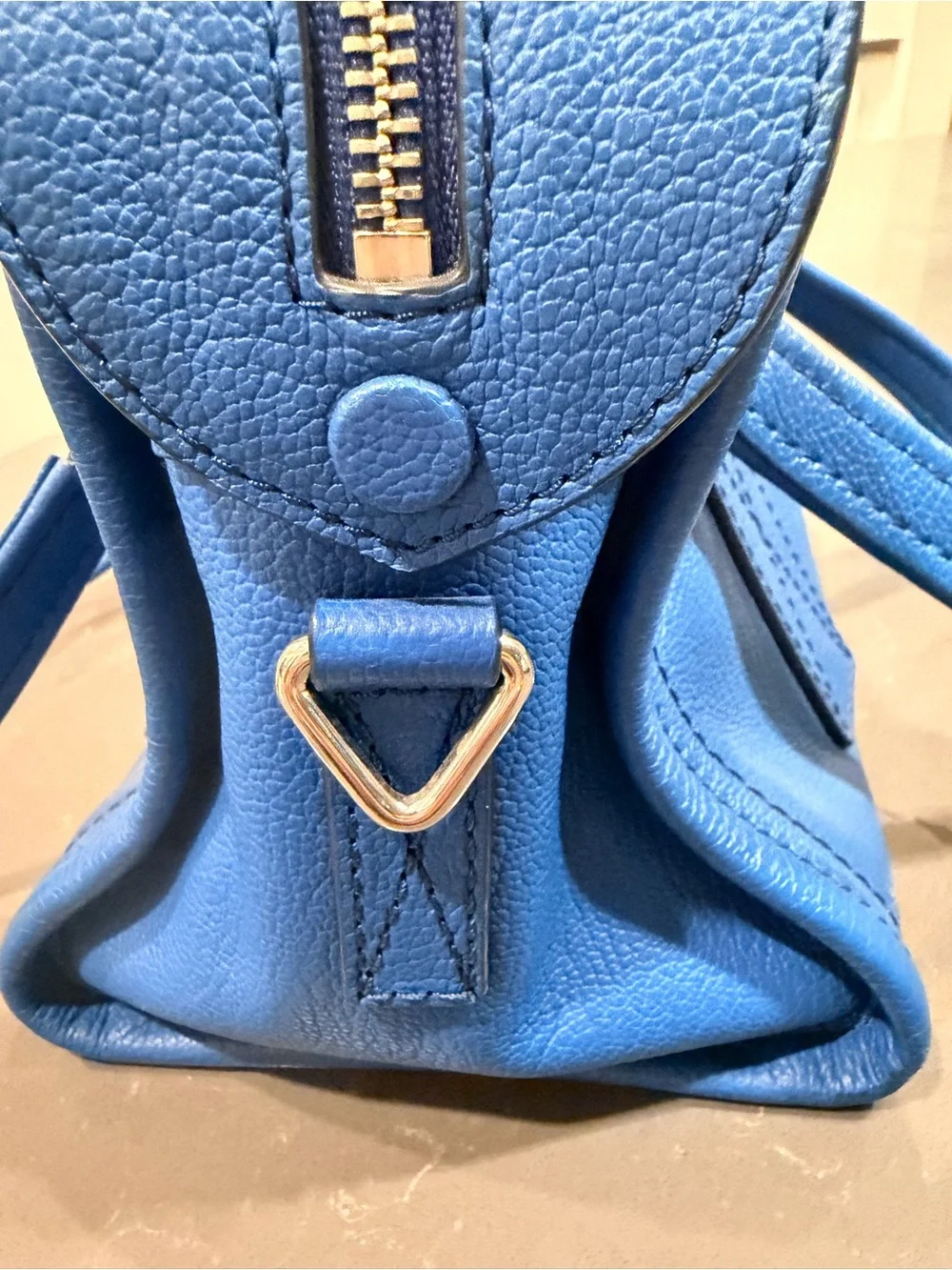 Marc Jacobs Electric Blue Pebbled Leather Satchel - Picture 4 of 9